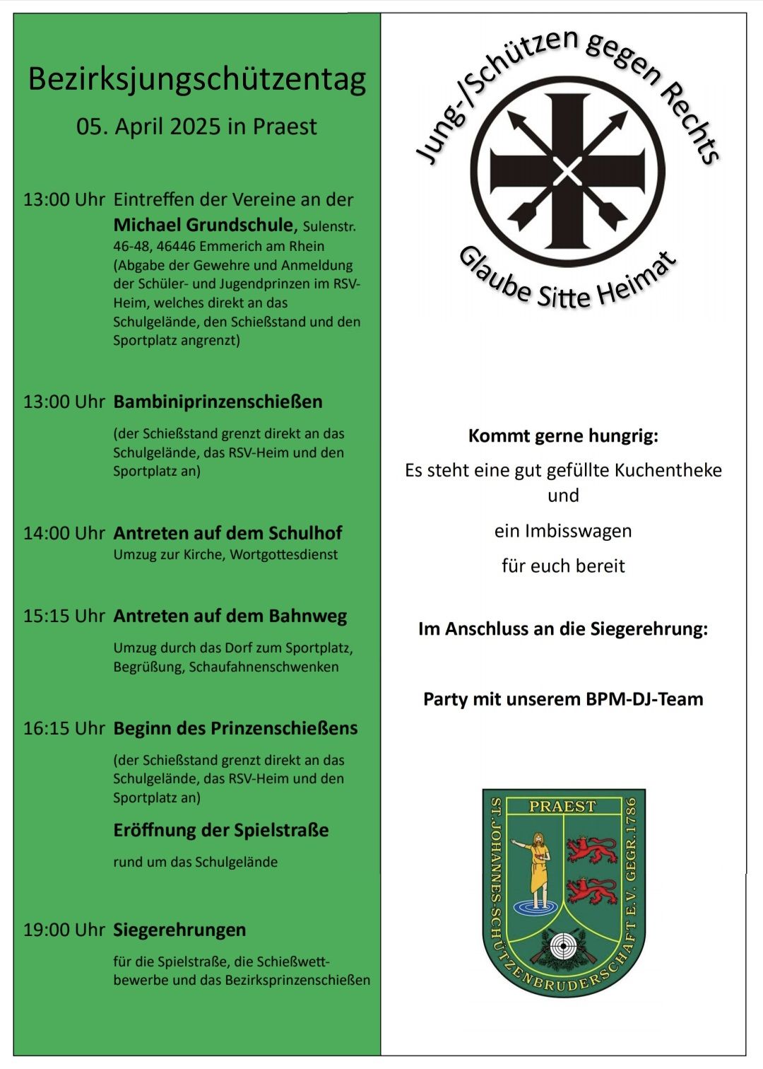 Bezirksjungschützentag am 05.04.2025 in Praest Bezirksjungschützentag am 05.04.2025 in Praest